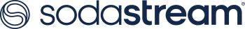 Niebieskie logo SodaStream.
